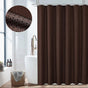 pc Brown Shower Curtain, Waffle Woven Textured Fabric Bathroom Shower V1237-ZY-203-3779