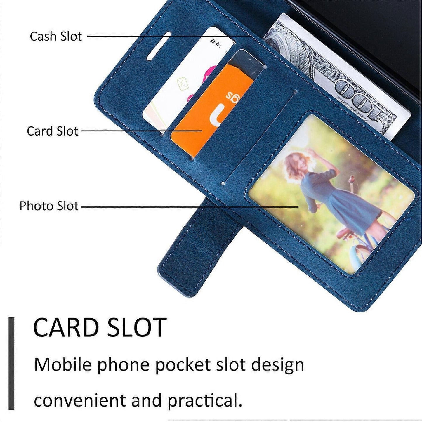 Case Compatible with iPhone 11 Leather Magnetic Folio Case with Card Holder Compatible with iPhone 11- V1237-ZY-203-3797
