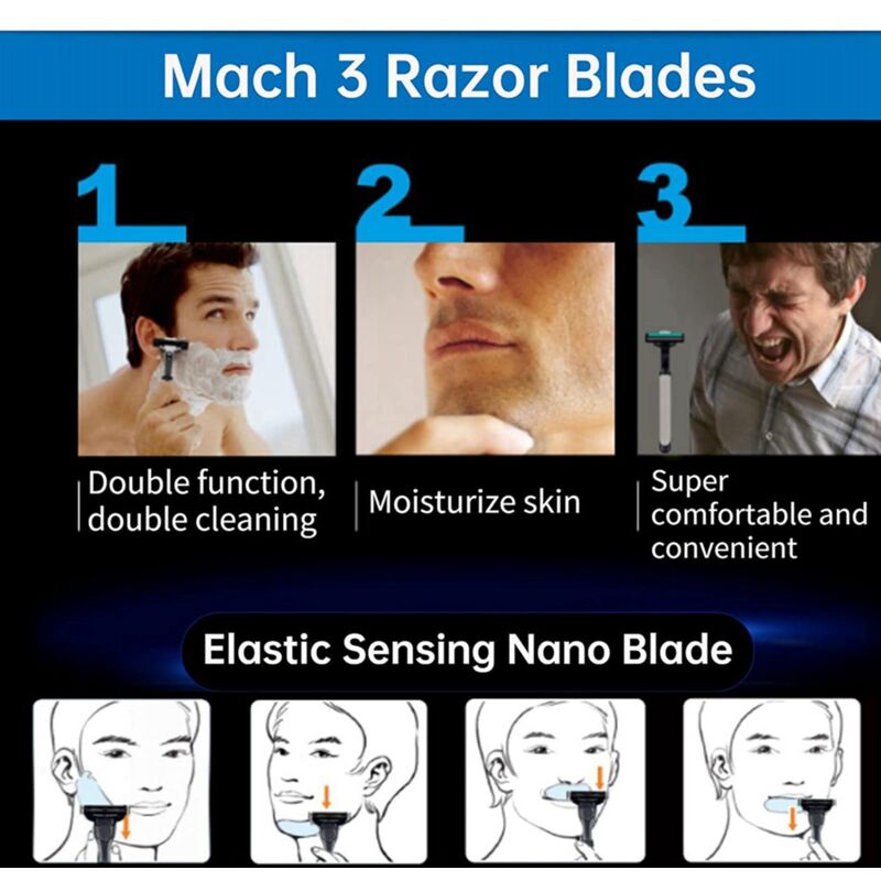48 pcs Razor Blade Refill, Manual Mach 3 for V1237-ZY-203-3816