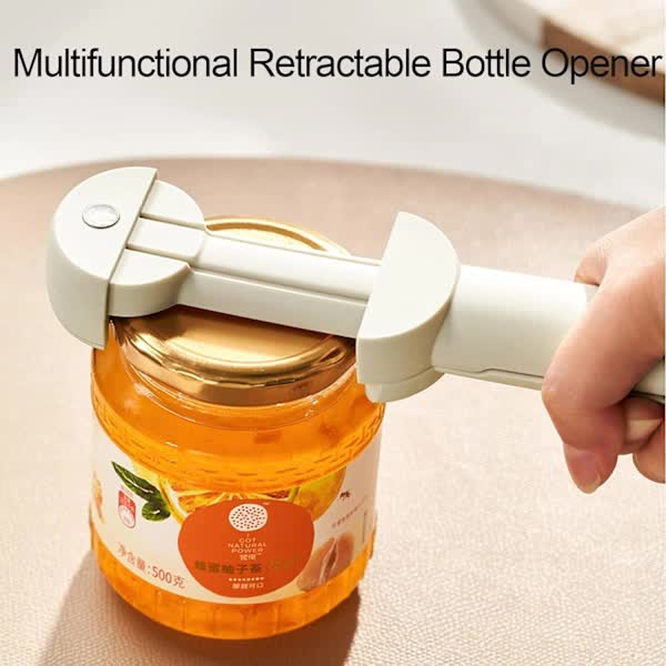 Multifunctional Telescopic Cap Opener - Adjustable Multifunctional Can Opener and Cap Holder for People with V1237-ZY-203-3834