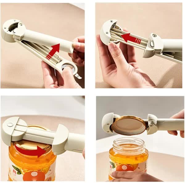 Multifunctional Telescopic Cap Opener - Adjustable Multifunctional Can Opener and Cap Holder for People with V1237-ZY-203-3834