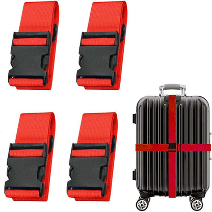 Suitcase 4-piece Luggage Strap Luggage Strap Set Cross Luggage Strap Adjustable Suitcase Strap Buckle V1237-ZY-203-3838