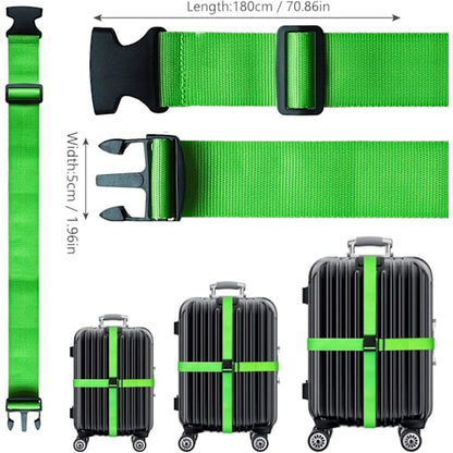 Suitcase 4-piece Luggage Strap Luggage Strap Set Cross Luggage Strap Adjustable Suitcase Strap Buckle V1237-ZY-203-3838