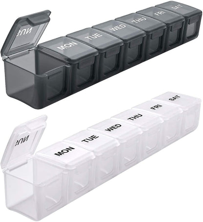 pcs Oversized Weekly Pill Organizer Box 2-pack, You Can Carry The Daily Pill Box Oversized Every Week V1237-ZY-203-3857