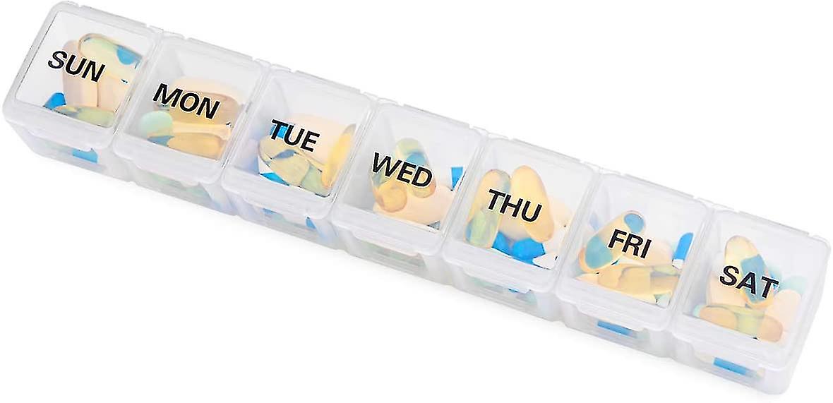 pcs Oversized Weekly Pill Organizer Box 2-pack, You Can Carry The Daily Pill Box Oversized Every Week V1237-ZY-203-3857