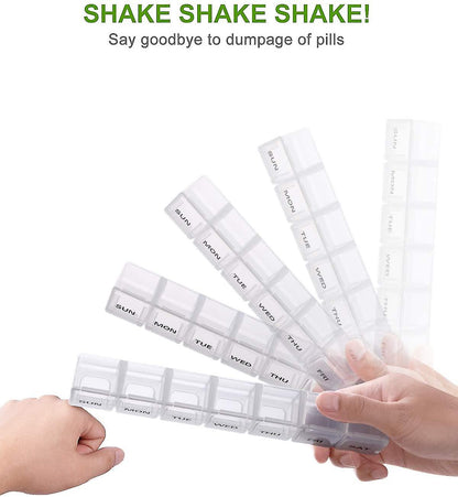 pcs Oversized Weekly Pill Organizer Box 2-pack, You Can Carry The Daily Pill Box Oversized Every Week V1237-ZY-203-3857