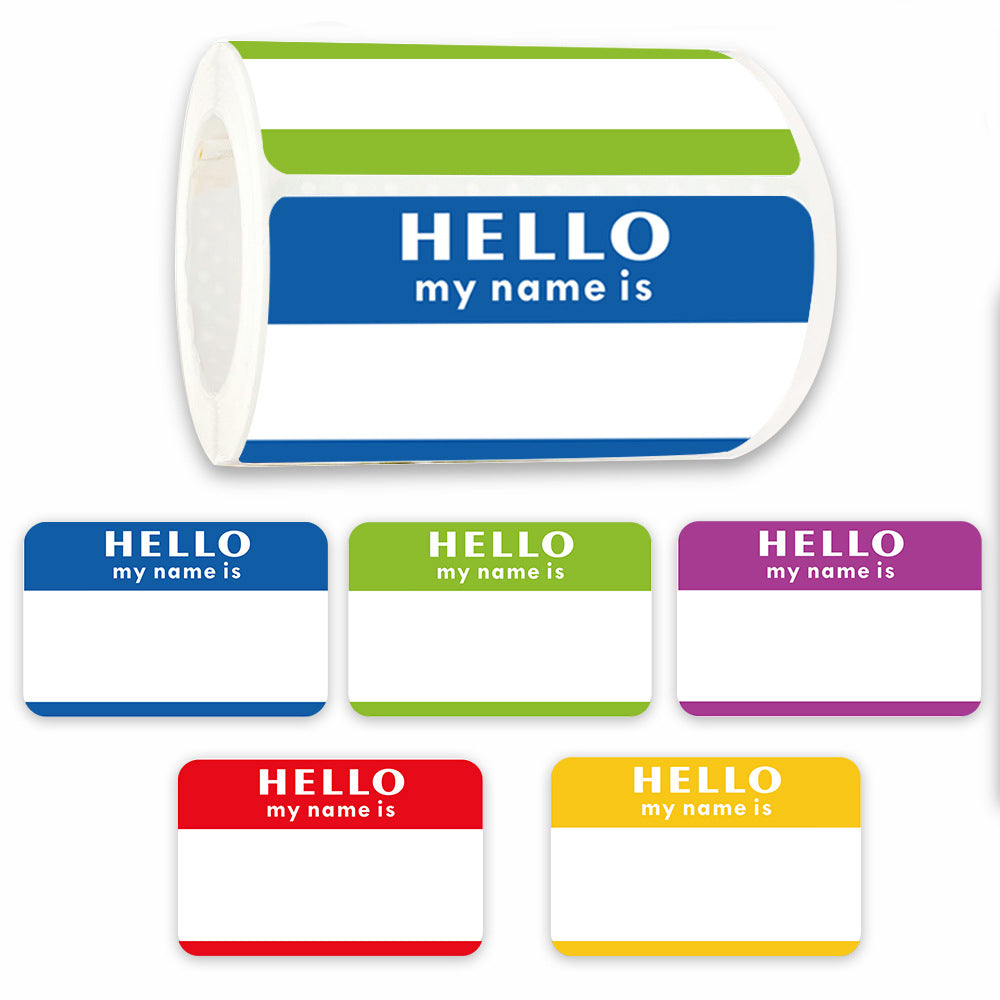 Colors (Hello My Name Is) Nameplate Stickers 300 Labels for V1237-ZY-203-3862