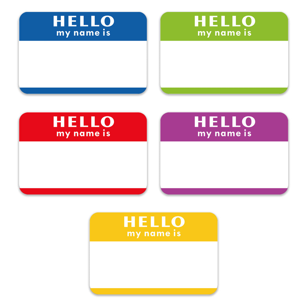 Colors (Hello My Name Is) Nameplate Stickers 300 Labels for V1237-ZY-203-3862