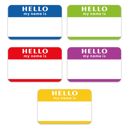 Colors (Hello My Name Is) Nameplate Stickers 300 Labels for V1237-ZY-203-3862