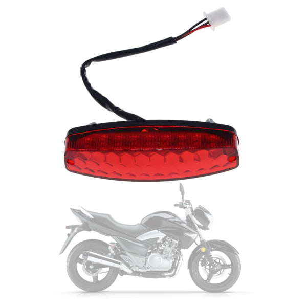 Motorcycle Tail Light Stop Brake Light 12V Red Taillight Brake Tail Light for ATV Off-Road Motorcycle Tail V1237-ZY-203-3872