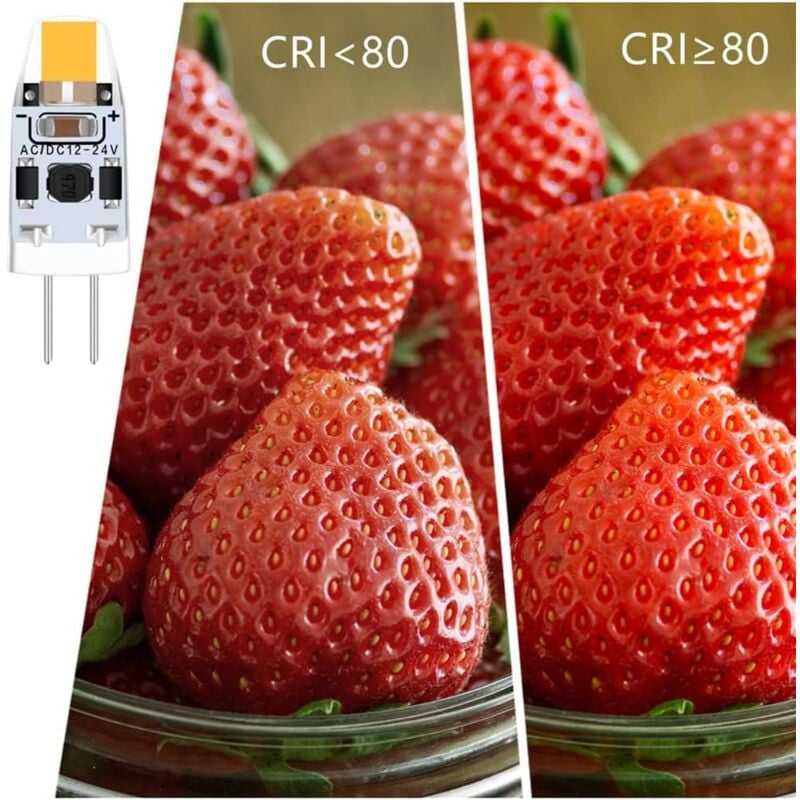 12V G4 LED Warm White 3000K Bulb, Dimmable 2W LED Bulb, Replacement for G4 15W 20W Halogen, AC/DC 12-24V, V1237-ZY-203-3908