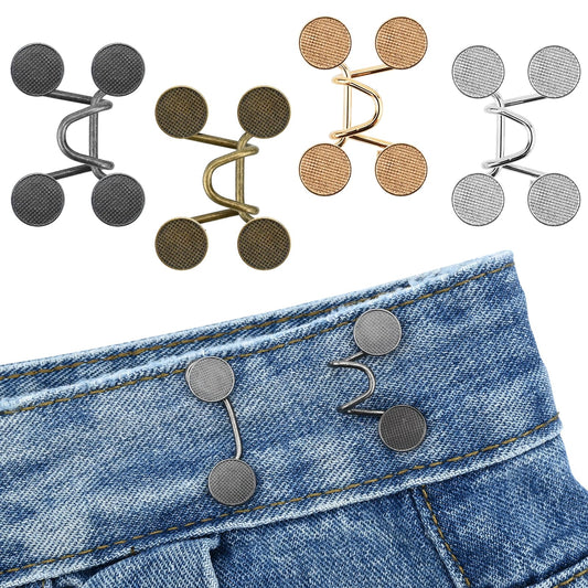 Jeans Waist Adjustment Set, No Stitching, Removable Trouser Buttons, Jeans Waist Buckle, Jeans Tightening V1237-ZY-203-3917