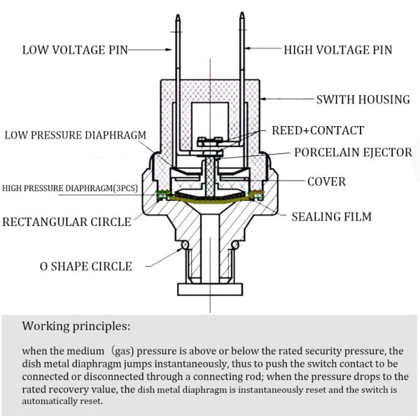 Air Pressure Switch for Air Compressor V1237-ZY-203-3918