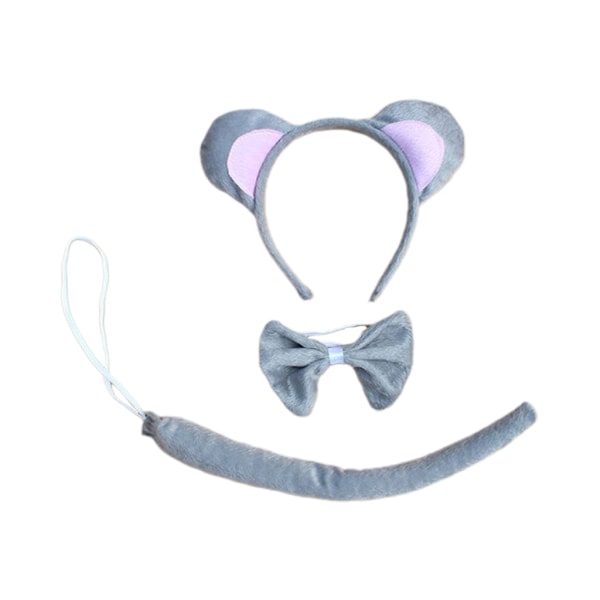 pcs Children Adult Animal Costume Set Cute Mouse Ears Headband Bows Long Tail V1237-ZY-203-3929