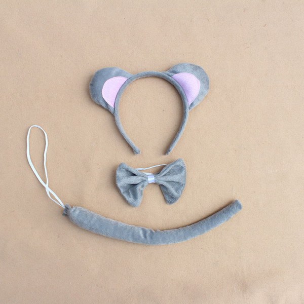pcs Children Adult Animal Costume Set Cute Mouse Ears Headband Bows Long Tail V1237-ZY-203-3929