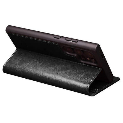 Compatible with Samsung Galaxy S24 Ultra Mobile Case Wallet Case Flip Stand Phone Protection Genuine Leather V1237-ZY-203-3932