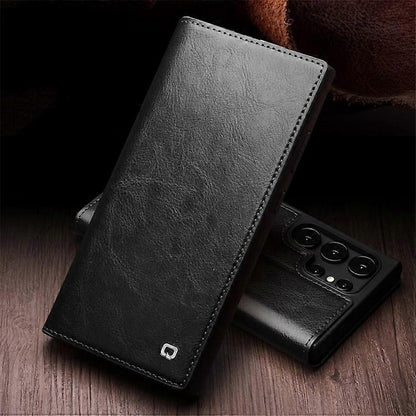 Compatible with Samsung Galaxy S24 Ultra Mobile Case Wallet Case Flip Stand Phone Protection Genuine Leather V1237-ZY-203-3932