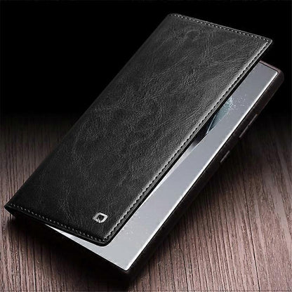 Compatible with Samsung Galaxy S24 Ultra Mobile Case Wallet Case Flip Stand Phone Protection Genuine Leather V1237-ZY-203-3932