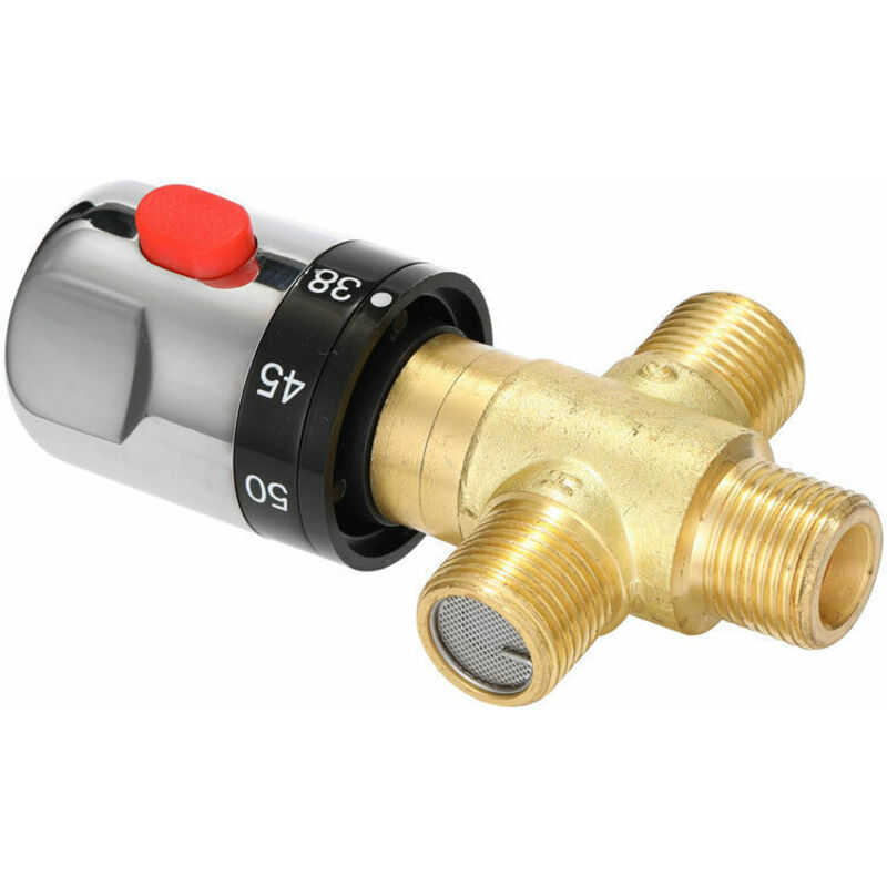 Adjustable Thermostatic Bathroom Faucet, Brass, Water Mixer, Hot/Cold Water, Temperature Control Valve V1237-ZY-203-3938