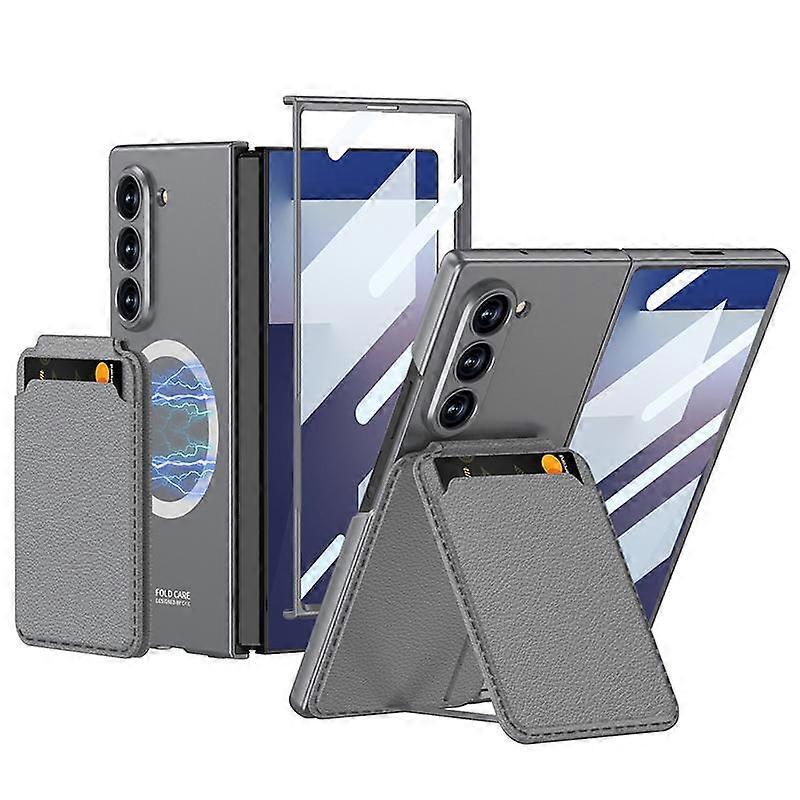 GKK Integrated Magnetic Foldable Card Slot Phone Case For Samsung Galaxy Z Fold7 5G Grey Grey V1237-ZY-203-3942