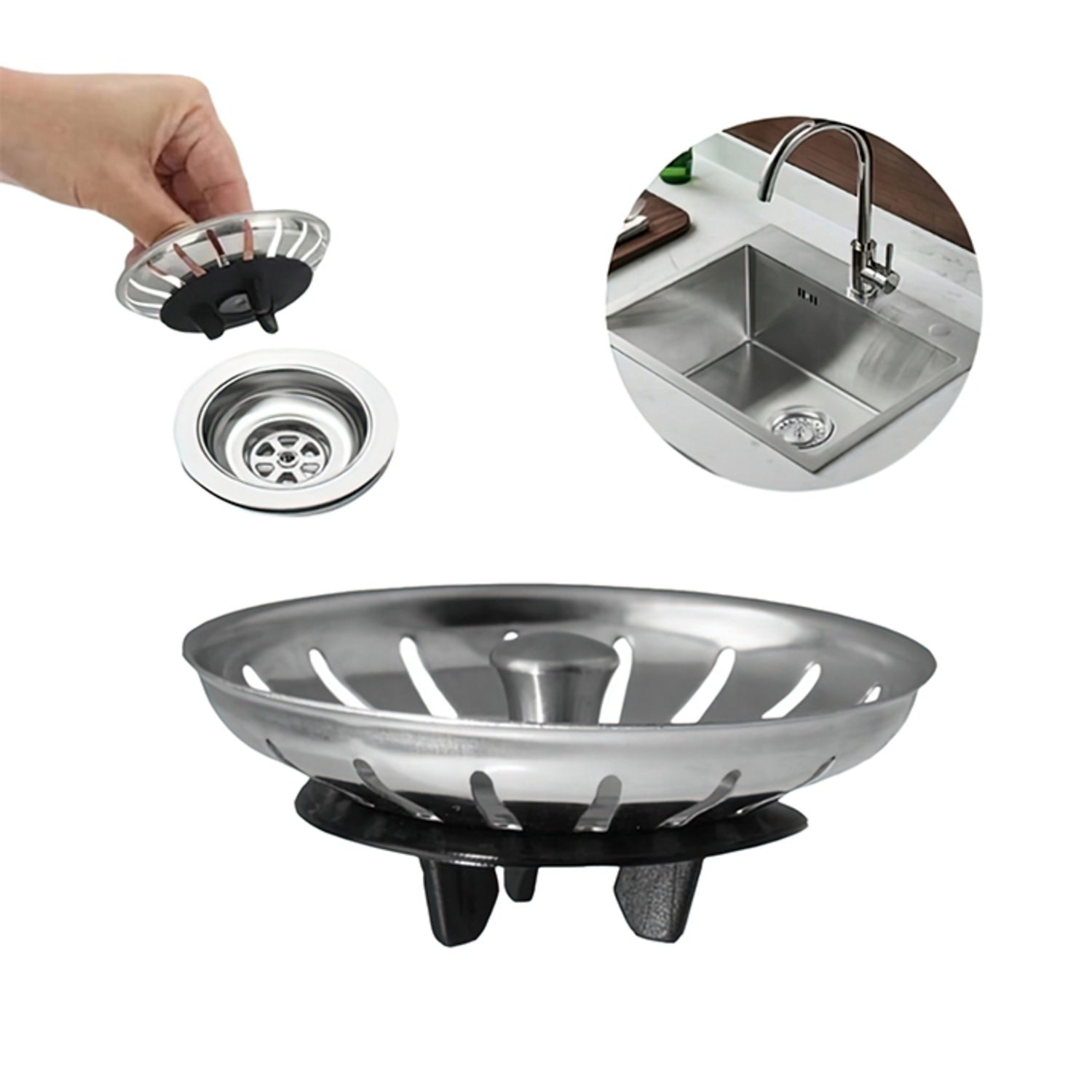 Stopper for IKEA Kitchen Atlant / Domsjo / Strainer for Sink - Basket Valve 49 V1237-ZY-203-3974