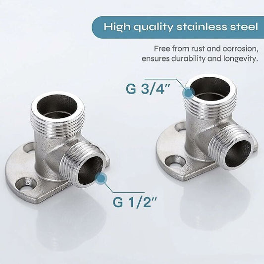 Installation kit for connecting hose to exposed tap. Outdoor shower system thermostatic mixer conversion V1237-ZY-203-3977