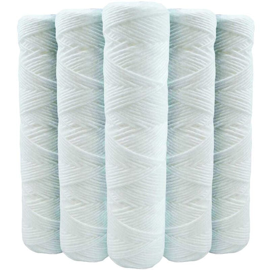 5-Pack 9 3/4 Inch Anti-Sediment Water Filter Cartridges - 20 Micron Compatible with 10 Inch Filter_MGF V1237-ZY-203-4001