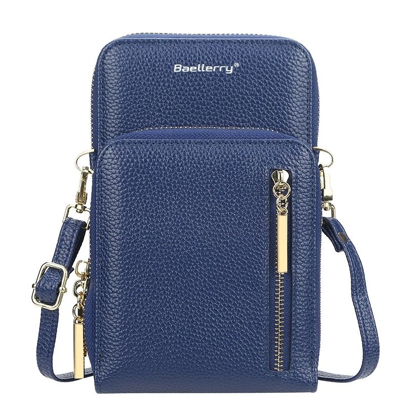 Shoulder bag mobile phone bag with shoulder strap for mobile phone blue A blue A V1237-ZY-203-4017