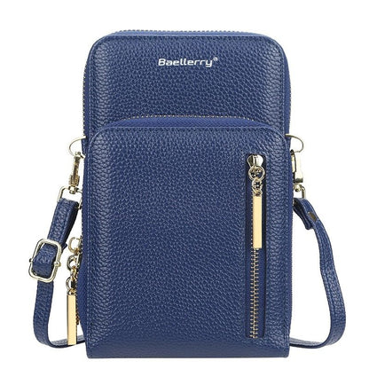 Shoulder bag mobile phone bag with shoulder strap for mobile phone blue A blue A V1237-ZY-203-4017