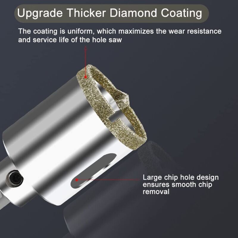 100mm Diamond Hole Saw with Centering Drill, Tile Hole Saw a V1237-ZY-203-4040