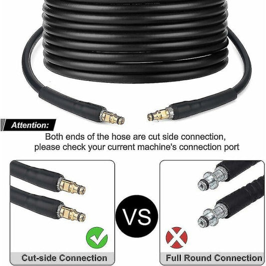 Hose for Karcher K2 K3 K4 K5 K6 K7 high pressure washer - 10m - Quick connect hose with brass nozzles 10M-yux V1237-ZY-203-4042