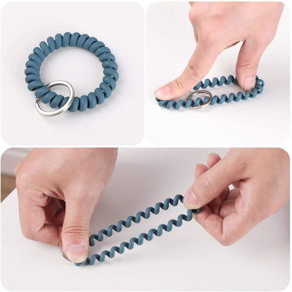 6PCS Stretchable Bracelet Wristlet Keychain Wrist Keychain Wris V1237-ZY-203-4044