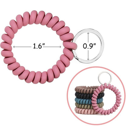 6PCS Stretchable Bracelet Wristlet Keychain Wrist Keychain Wris V1237-ZY-203-4044