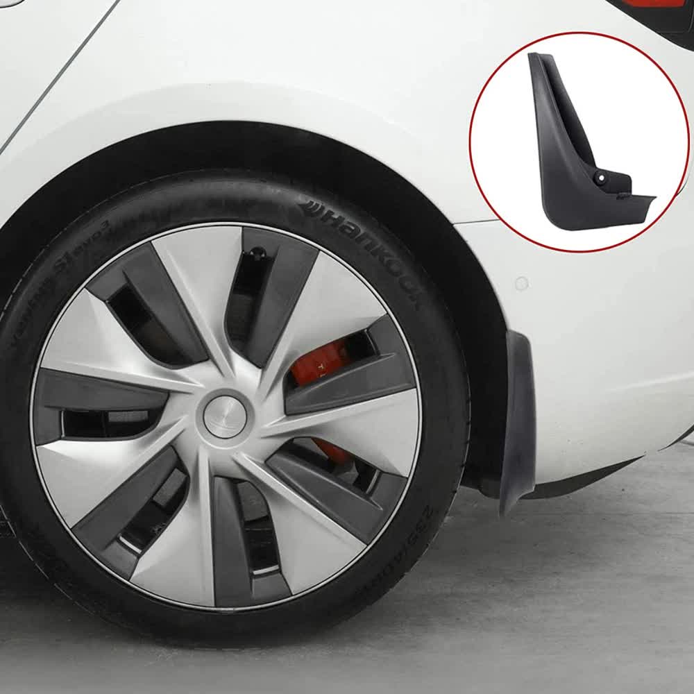 pcs Mudguards for Tesla Model 3 Front Rear Mudguard Fender Kit White Model 3_tfrf White Model 3 V1237-ZY-203-4053