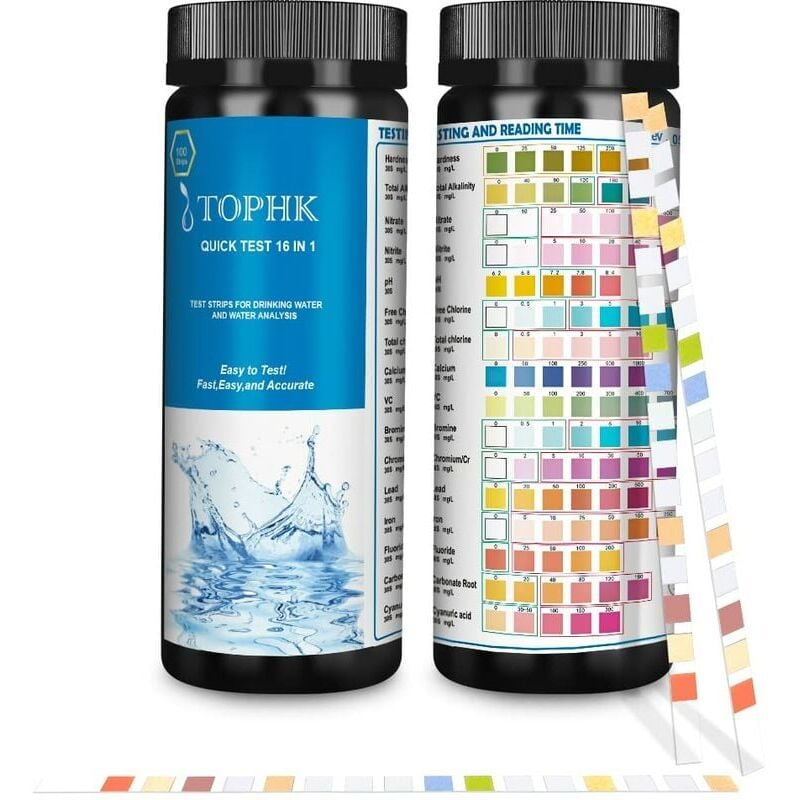 Drinking Water Test Kit 16 in 1 Drinking Water Test Sticks Water Test Kit for Home Water Quality Testing V1237-ZY-203-4062