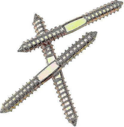 10pcs Double Head Wood Screws Plated Self Tapping 78mm*8mm For Furniture Fastening Woodworking Coupling V1237-ZY-203-4070