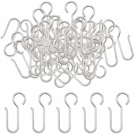 Curtain Clips, 40 Pieces Curtain Rail Hooks, Heavy Duty Zinc Curtain Hooks, for Door Curtains, etc. (50x2.5mm) V1237-ZY-203-4080