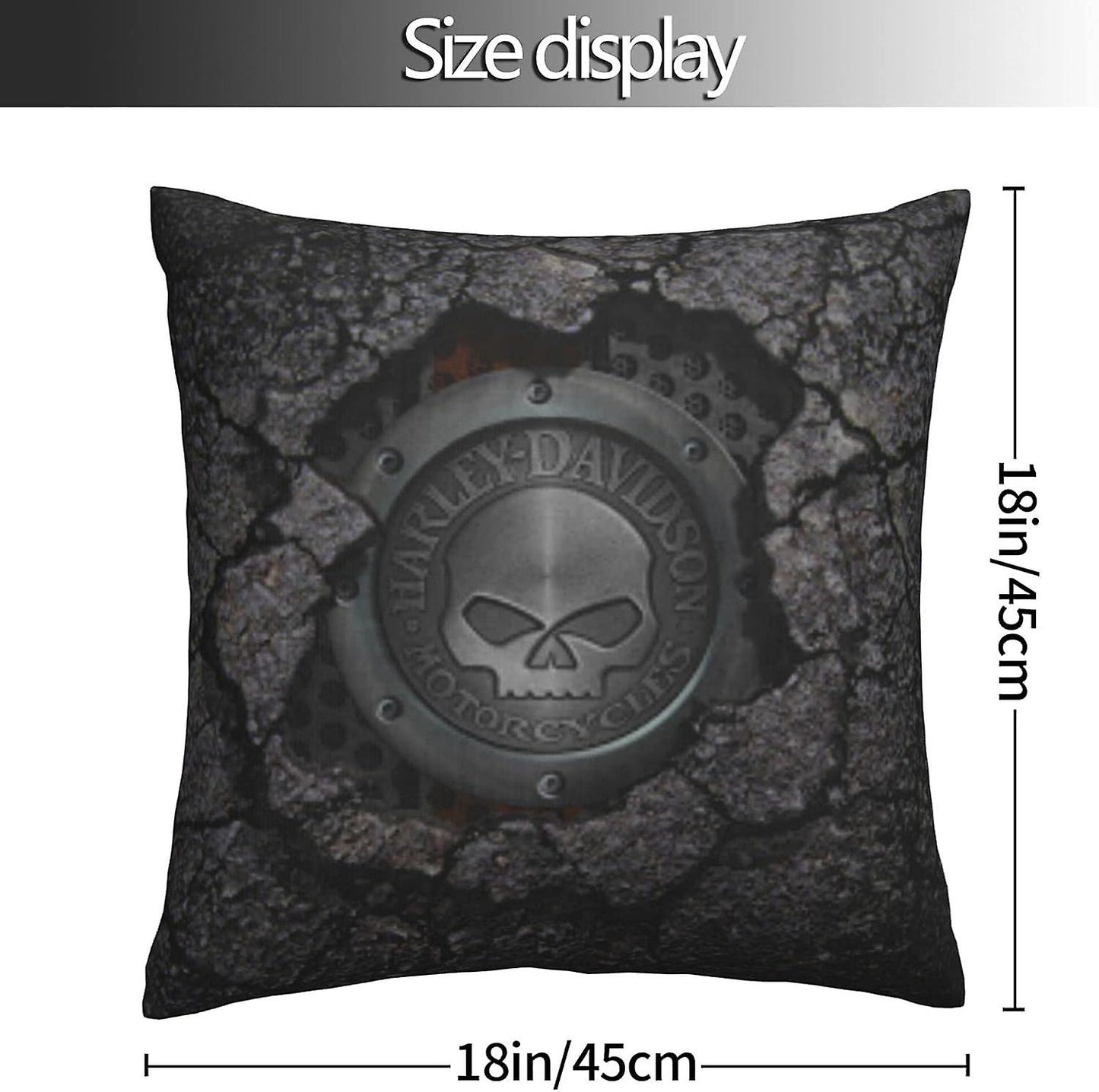 Decorative Pillowcase Harley Davidson Warm and Soft Pillowcase for Decorative Pillowcases in Bed Sofa Outdoor V1237-ZY-203-4084