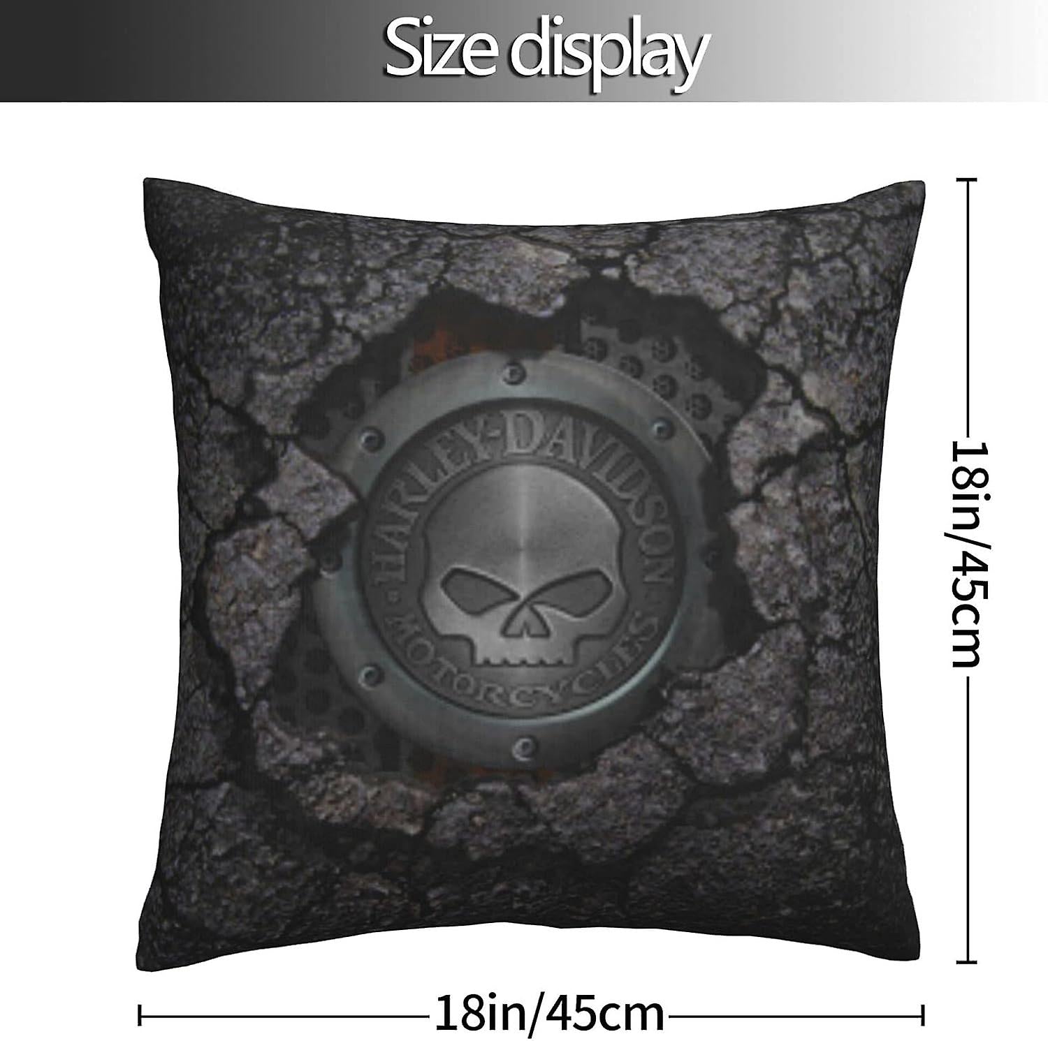 Decorative Pillowcase Harley Davidson Warm and Soft Pillowcase for Decorative Pillowcases in Bed Sofa Outdoor V1237-ZY-203-4084