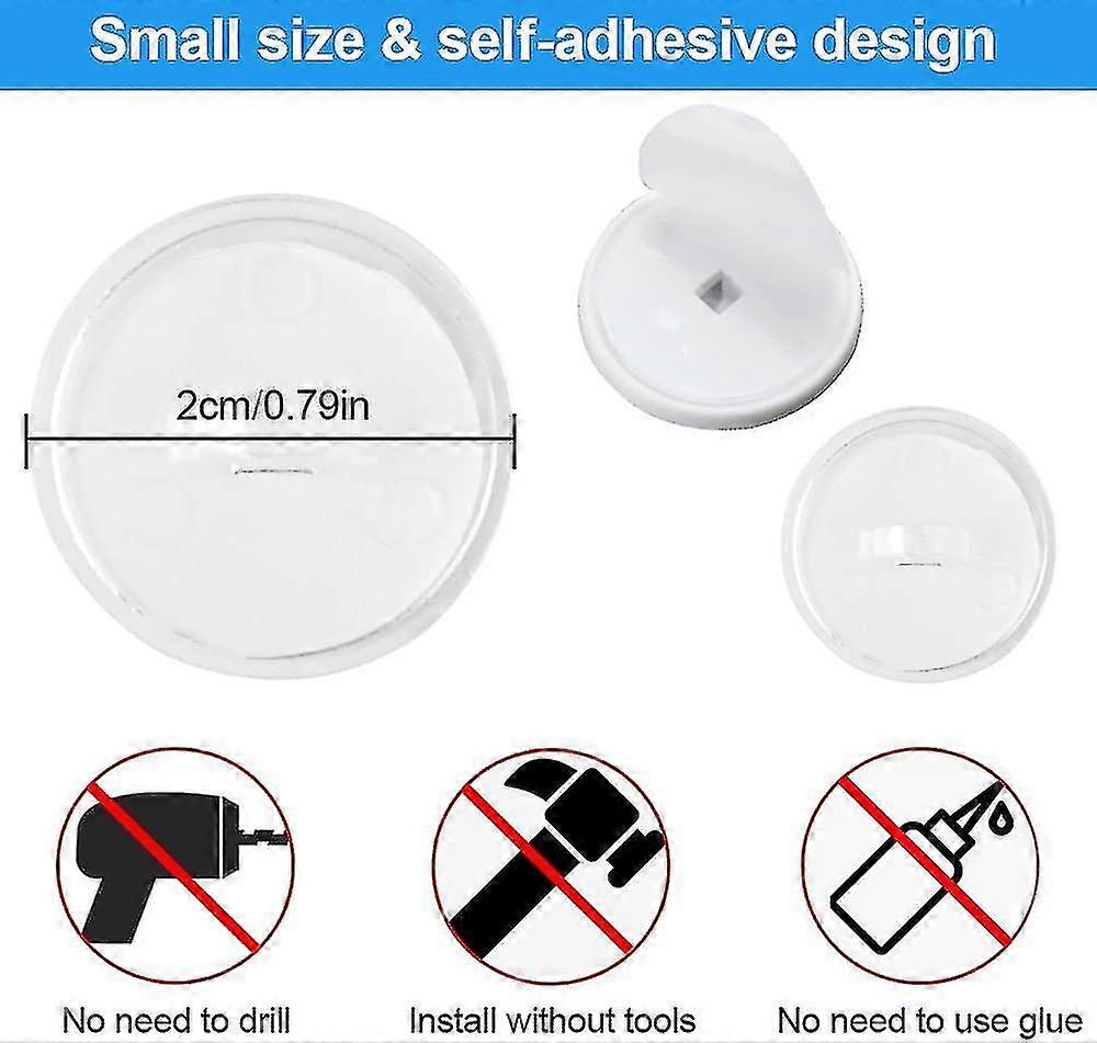 50 pcs Ceiling Hook Self-Adhesive Hook 20mm Plastic Hook Without Drilling Hook Ceiling Fixation Self-Adhesive V1237-ZY-203-4086