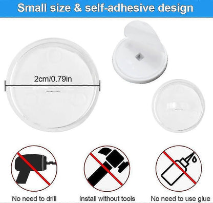 50 pcs Ceiling Hook Self-Adhesive Hook 20mm Plastic Hook Without Drilling Hook Ceiling Fixation Self-Adhesive V1237-ZY-203-4086