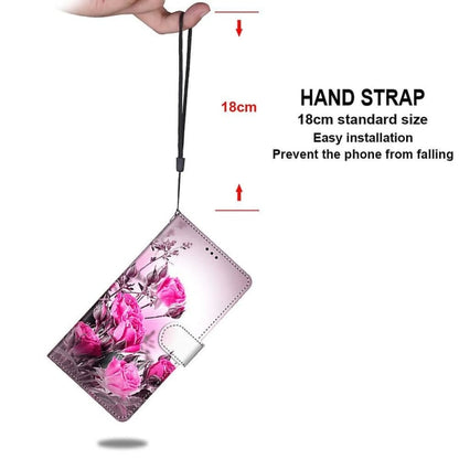 Case Compatible with Samsung Galaxy Xcover 5 Case Magnetic Card Slots Creative Rose Flower Pattern Case V1237-ZY-203-4100