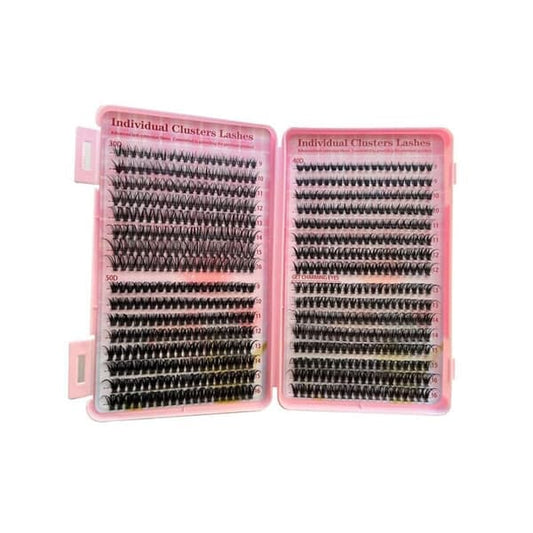Individual False Eyelashes, Pre-made Cluster Lashes, Eyelash Extension Kit with D-curl for Beginners V1237-ZY-203-4122