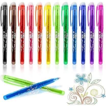 12-pack Erasable Gel Ink Pens - Erasable for precise writing V1237-ZY-203-4151