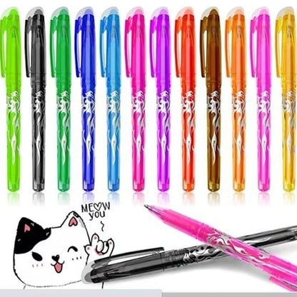 12-pack Erasable Gel Ink Pens - Erasable for precise writing V1237-ZY-203-4151