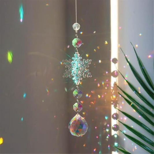 Sun Catcher Indoor Window Snowflakes Hanging Crystal Sun Catcher Prism Ball Rainbow Sun Catcher Snow V1237-ZY-203-4158