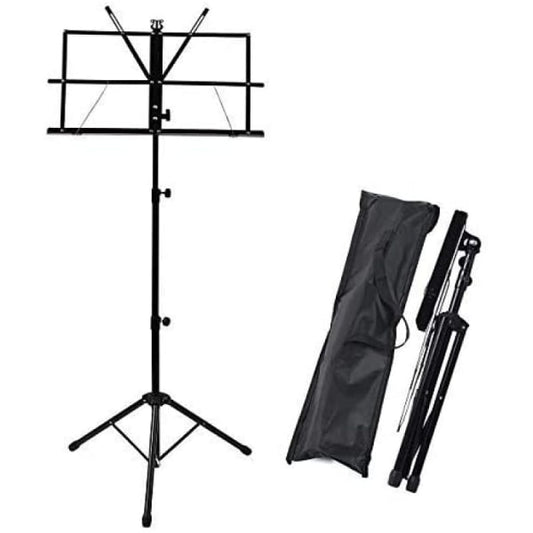 {CA}Adjustable Music Stand, Portable Foldable Metal Stand with Carrying Bag, Lightweight for Storage or V1237-ZY-203-4163