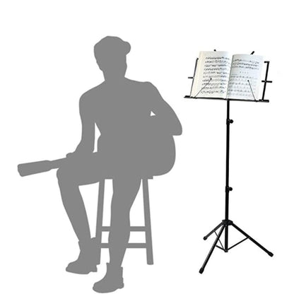 {CA}Adjustable Music Stand, Portable Foldable Metal Stand with Carrying Bag, Lightweight for Storage or V1237-ZY-203-4163