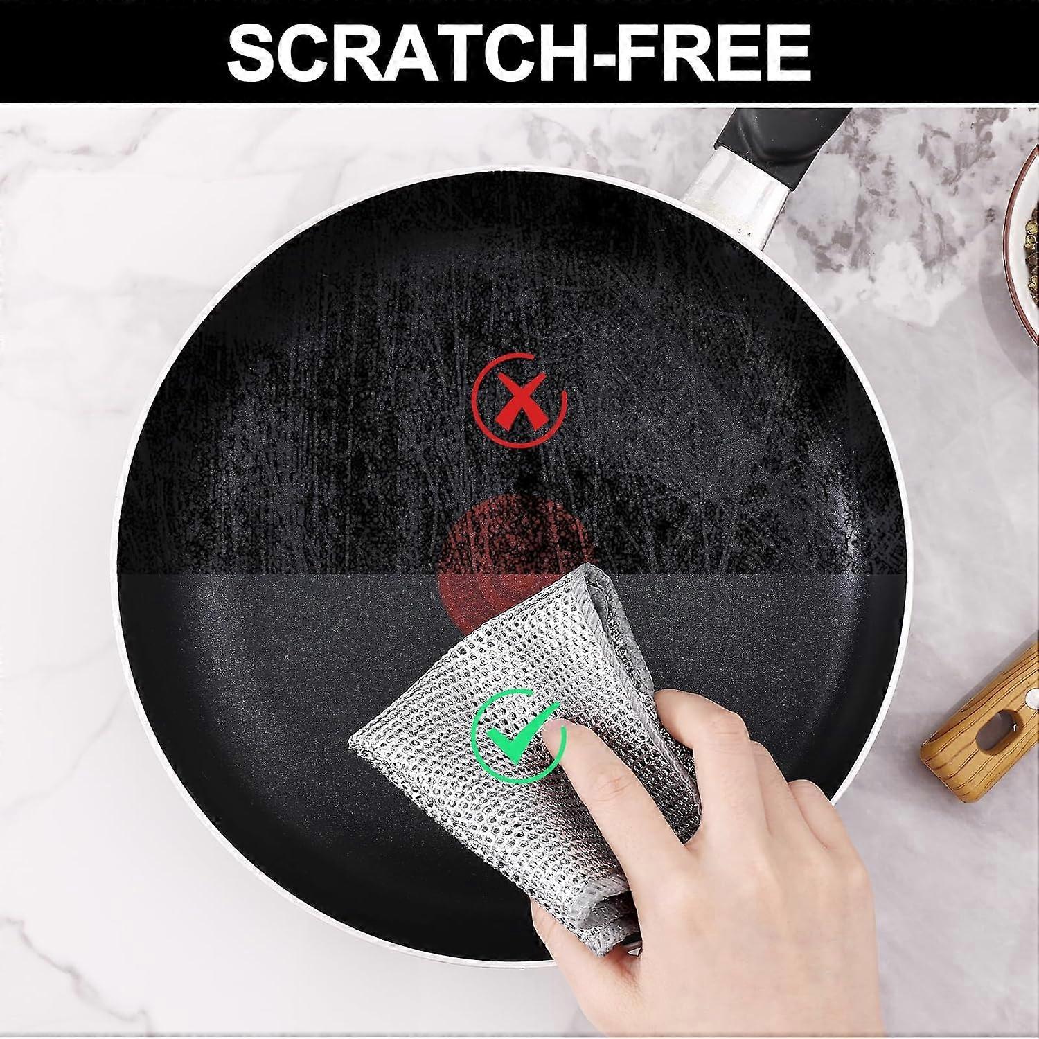 2025 Latest Model 6-Pack Multifunctional Steel Wire Dish Cloths, Double Layer V1237-ZY-203-4171