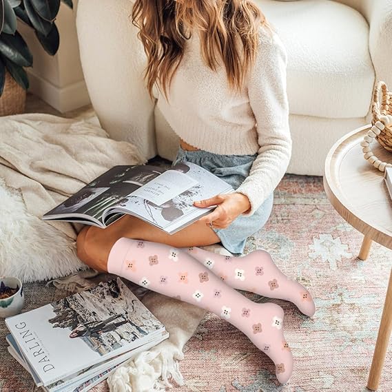 Warm Compression Socks for Women and Men, Improved Circulation (6 Pairs) - Graduated Support Socks for V1237-ZY-203-4181